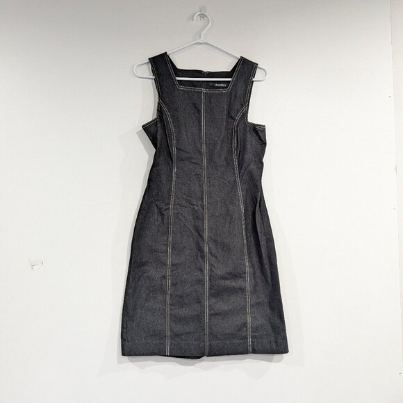 Caroll Stretch Denim Jumper Black EU Size 40 US Size 8 - Picture 1 of 6